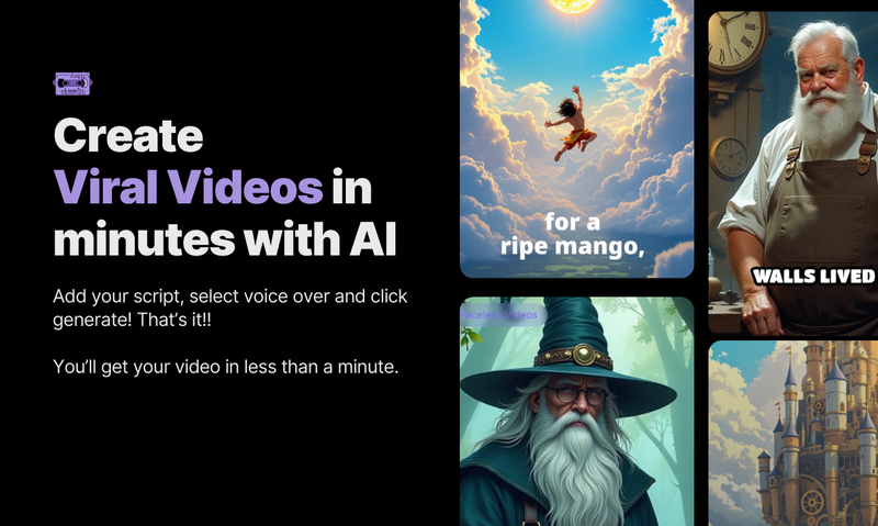 Genclips - Create viral short videos for YouTube, TikTok & Reels in minutes using AI.