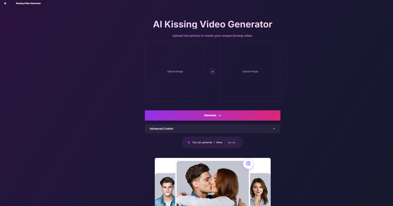 AI Kissing Generator - AI kissing video generator