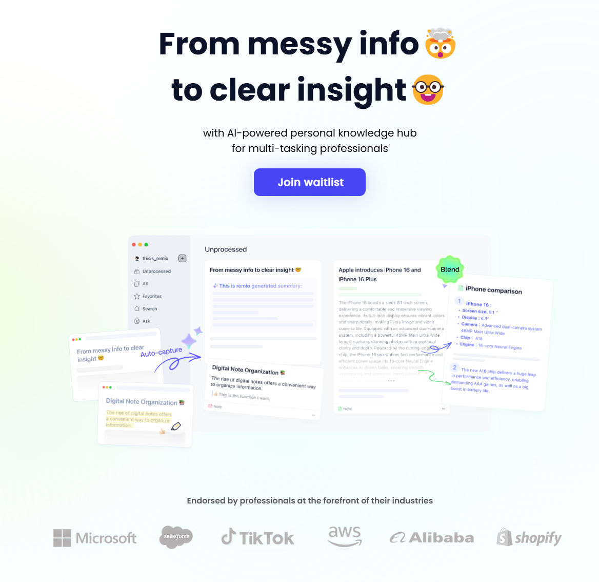 remio - AI Note Taker & Personal knowledge Base