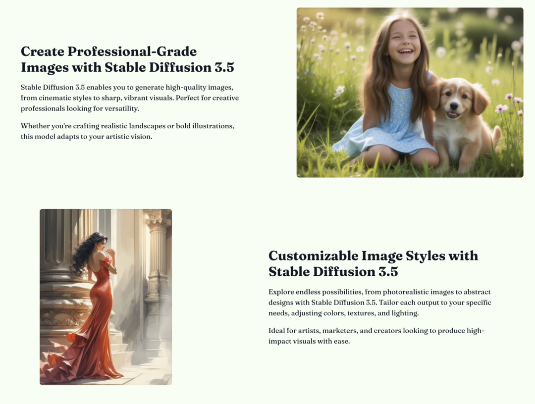 Stable Diffusion 3.5 Online - Free Online stable difffusion 3.5 ai image generator